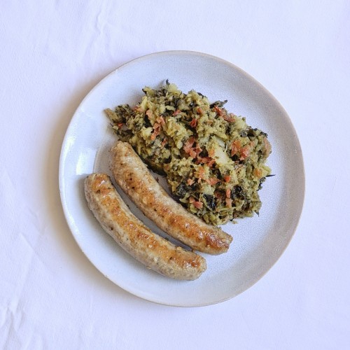 Trinxat de Col Kale con Butifarra | Plato Harvard y Bajo en Carbohidratos
