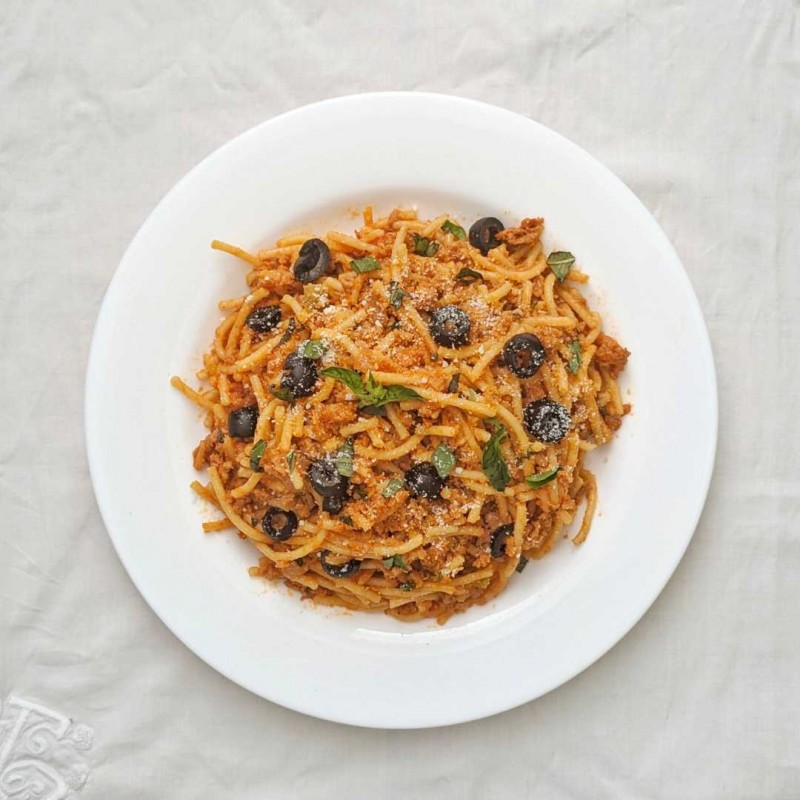 Espaguetis Veggie Boloñesa Picante | Vegano y Sin Gluten