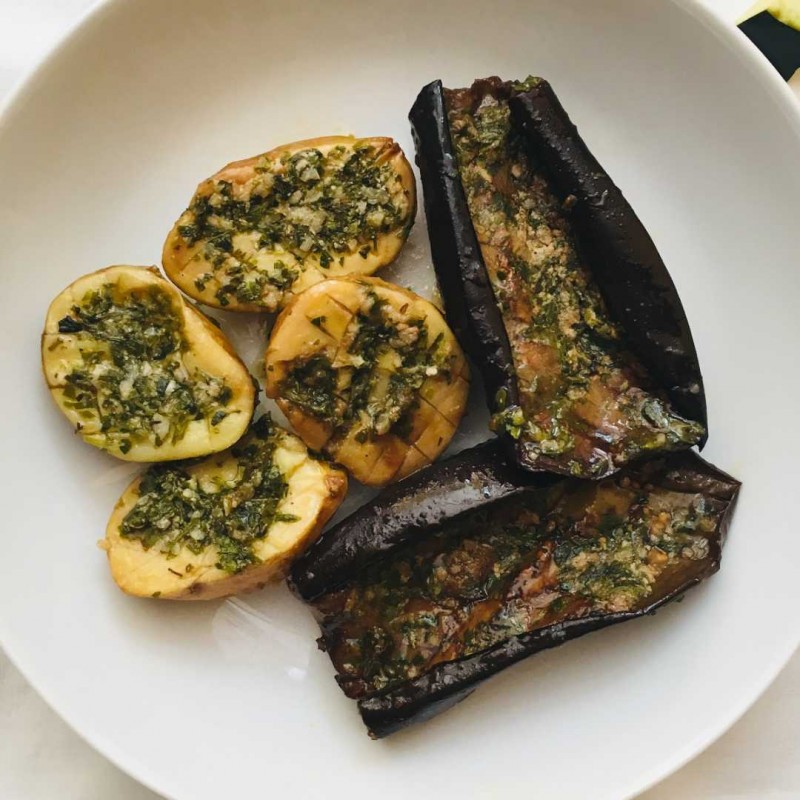 Asado de Berenjenas a las Finas Hierbas | Vegano y Alto en Fibra