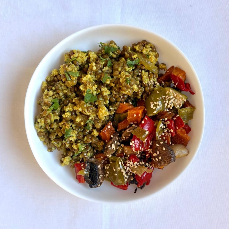 MUJAHADARA CON VERDURAS ASADAS
