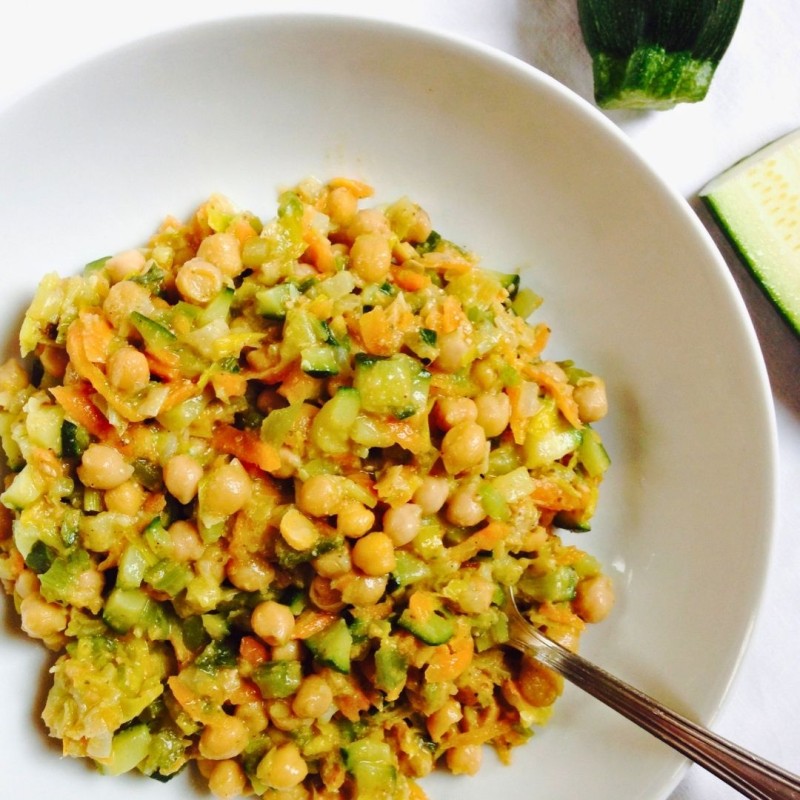 Garbanzos con Verduras y Gomasio | Vegano y Alto en Fibra