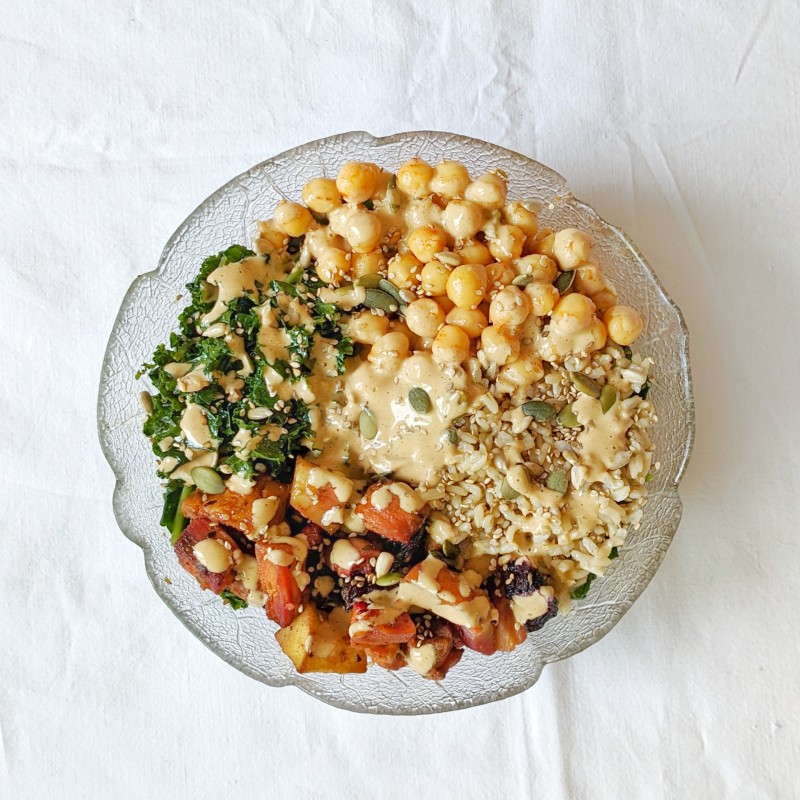 Buddha Bowl Vegano | Plato Harvard y Fuente de Fibra