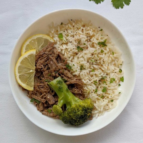 Ternera Especiada con Arroz Largo | Alto en Proteínas y Bajo en FODMAP