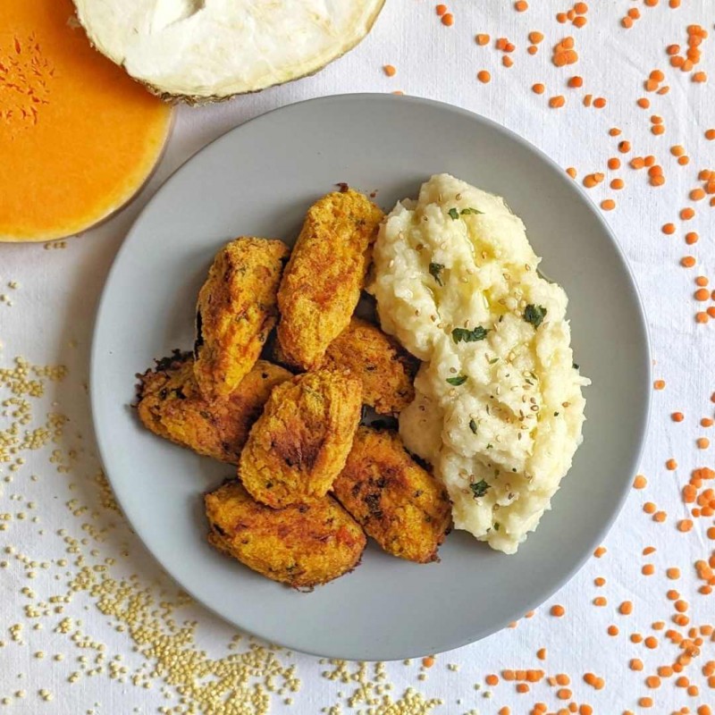 Croquetas de Lenteja Roja con Puré de Celery | Vegano y Bajo en FODMAP