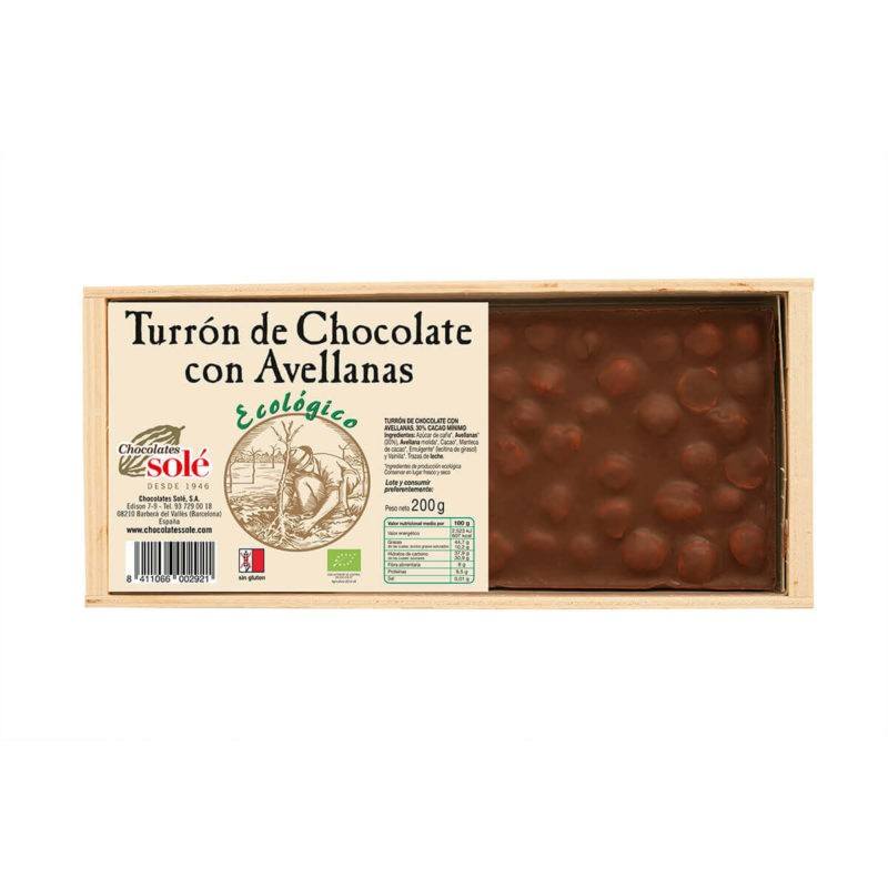 Turrón de Chocolate con Avellanas - 200gr - Sole